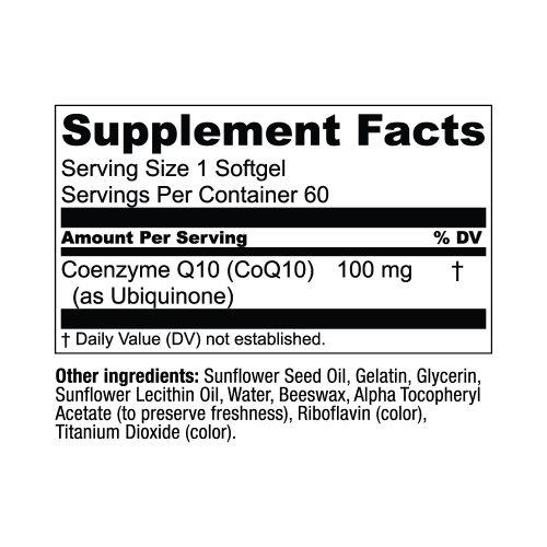 LC CoQWell Supplement Facts